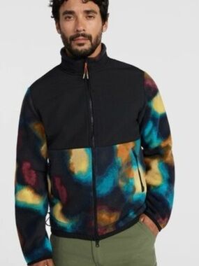 N.W.T Ozark Trail Men's Mix Media Two Tone Fleece Jacket